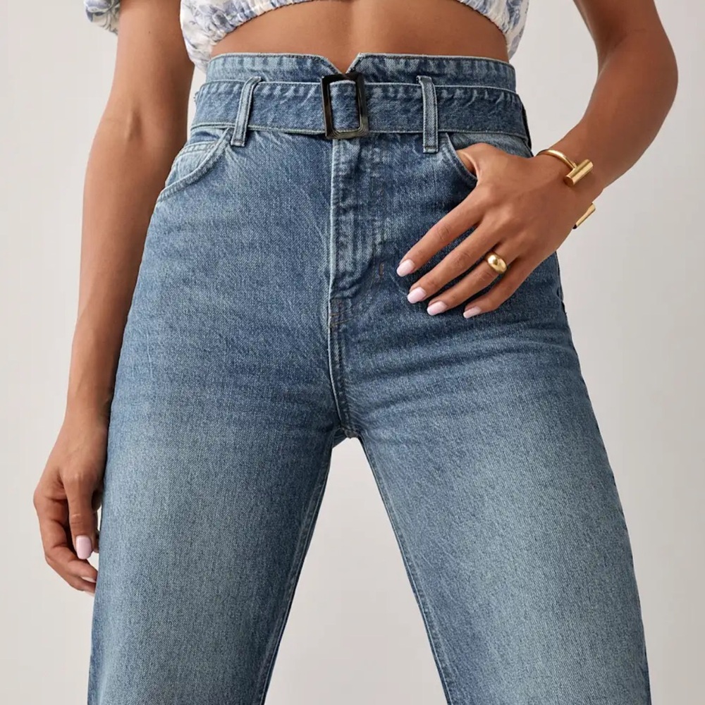 Reformation Belted Jeans